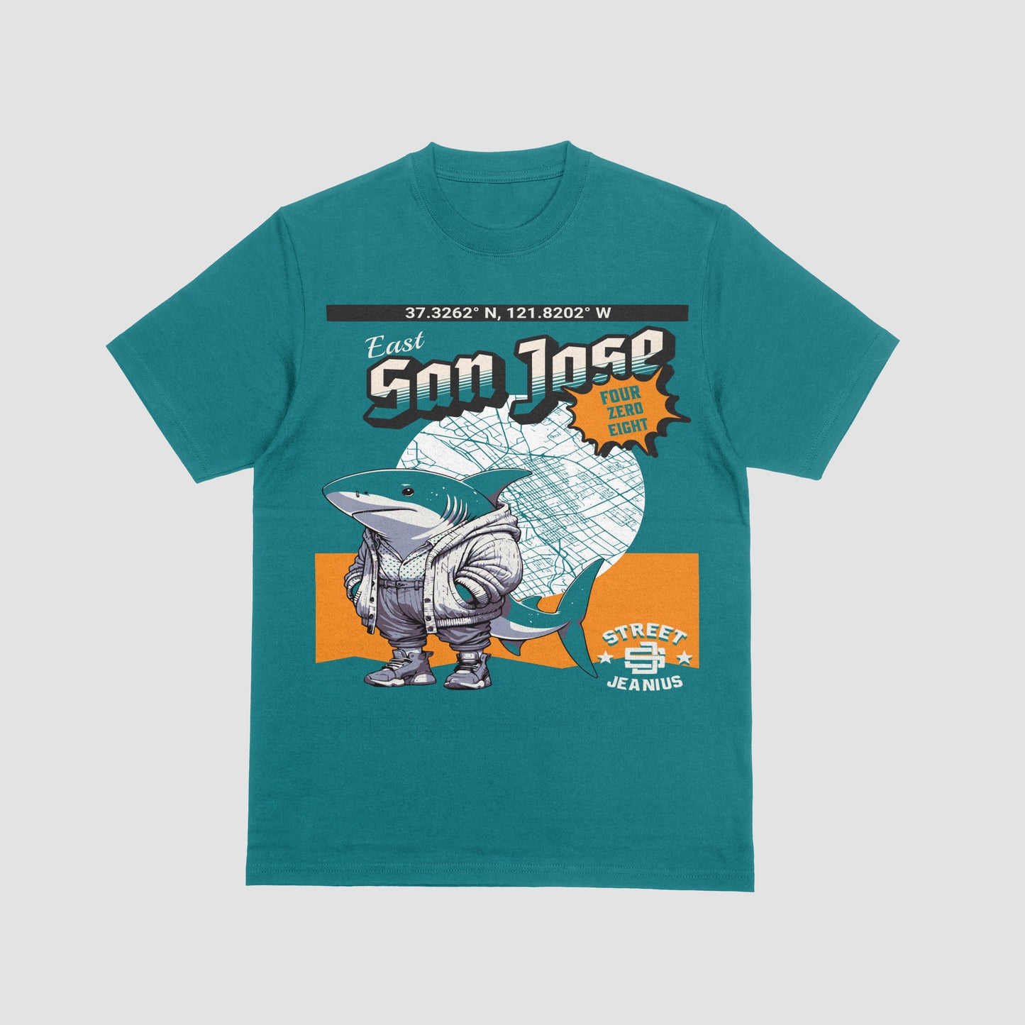 Street Jeanius East Side Shark Tee