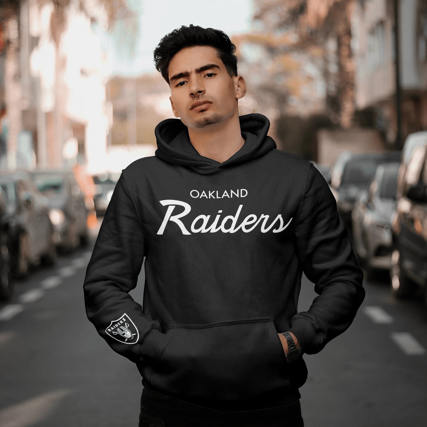Street Jeanius 90's Oakland Raiders Hoodie