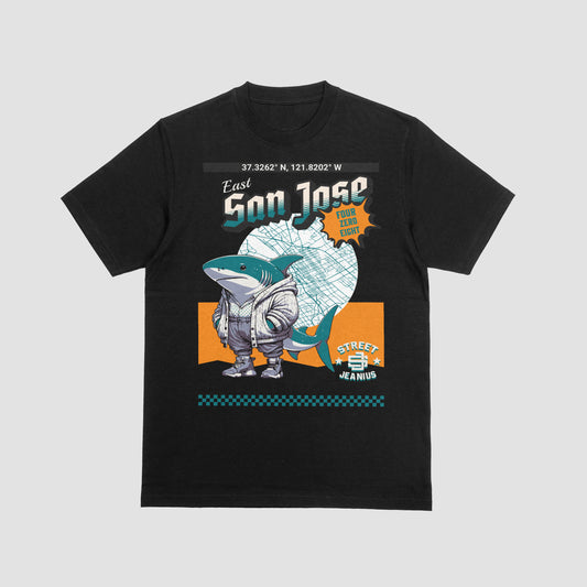 Street Jeanius East Side Shark Tee